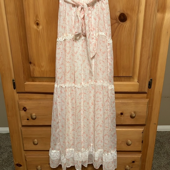 Vintage 70’s Gunne Sax Pink & White Floral Prairie Dress XXS - Picture 11 of 15